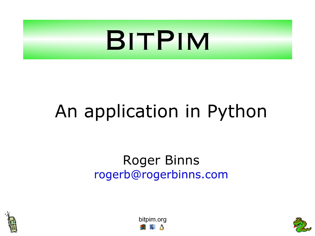 An Application in Python