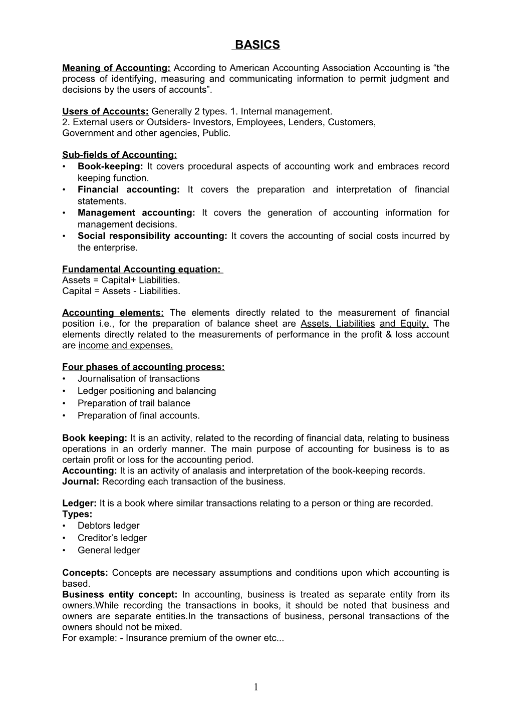 BRS (Bank Reconciliation Statement)