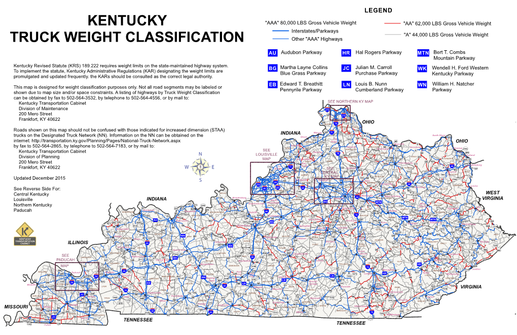 Kentucky Truck Weight Classification