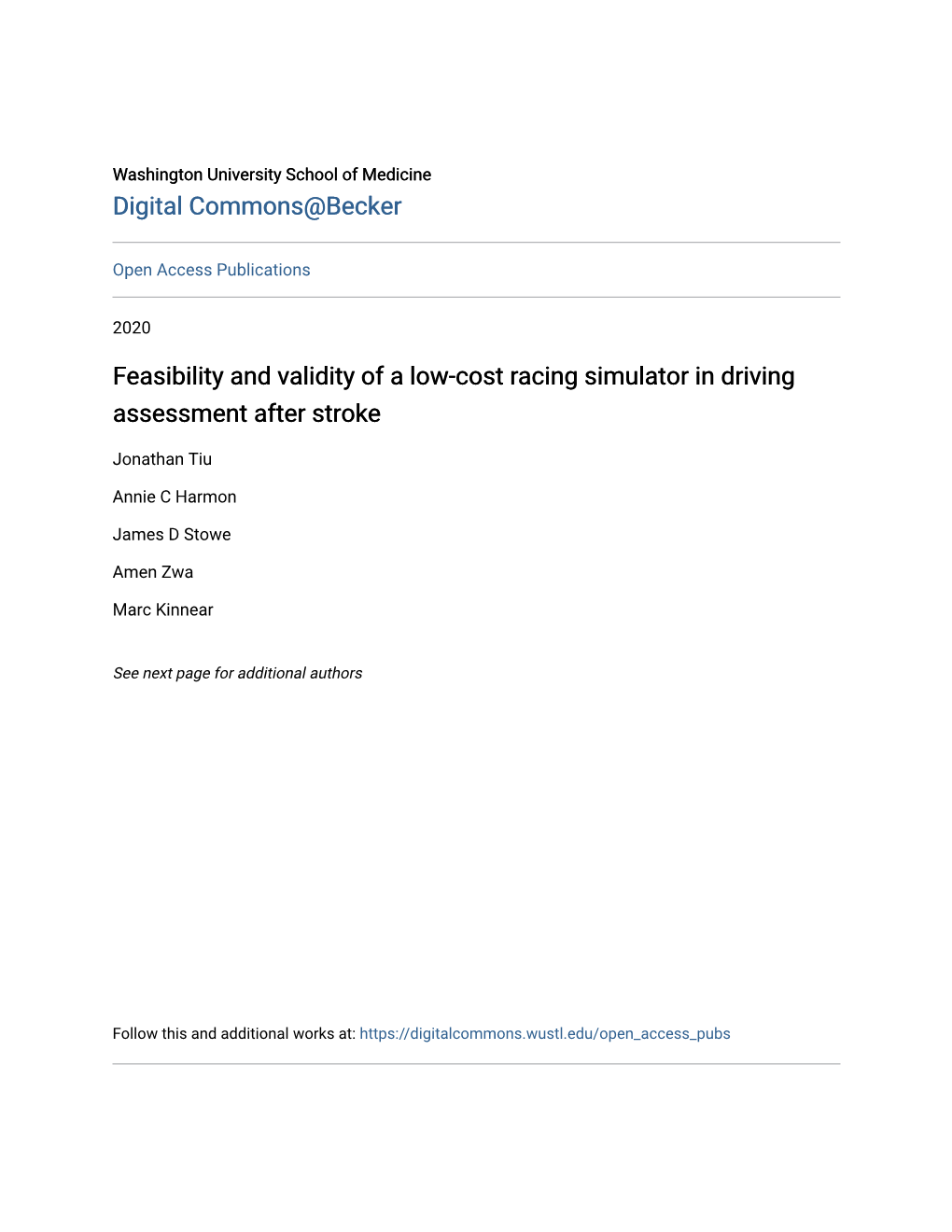 Feasibility and Validity of a Low-Cost Racing Simulator in Driving Assessment After Stroke