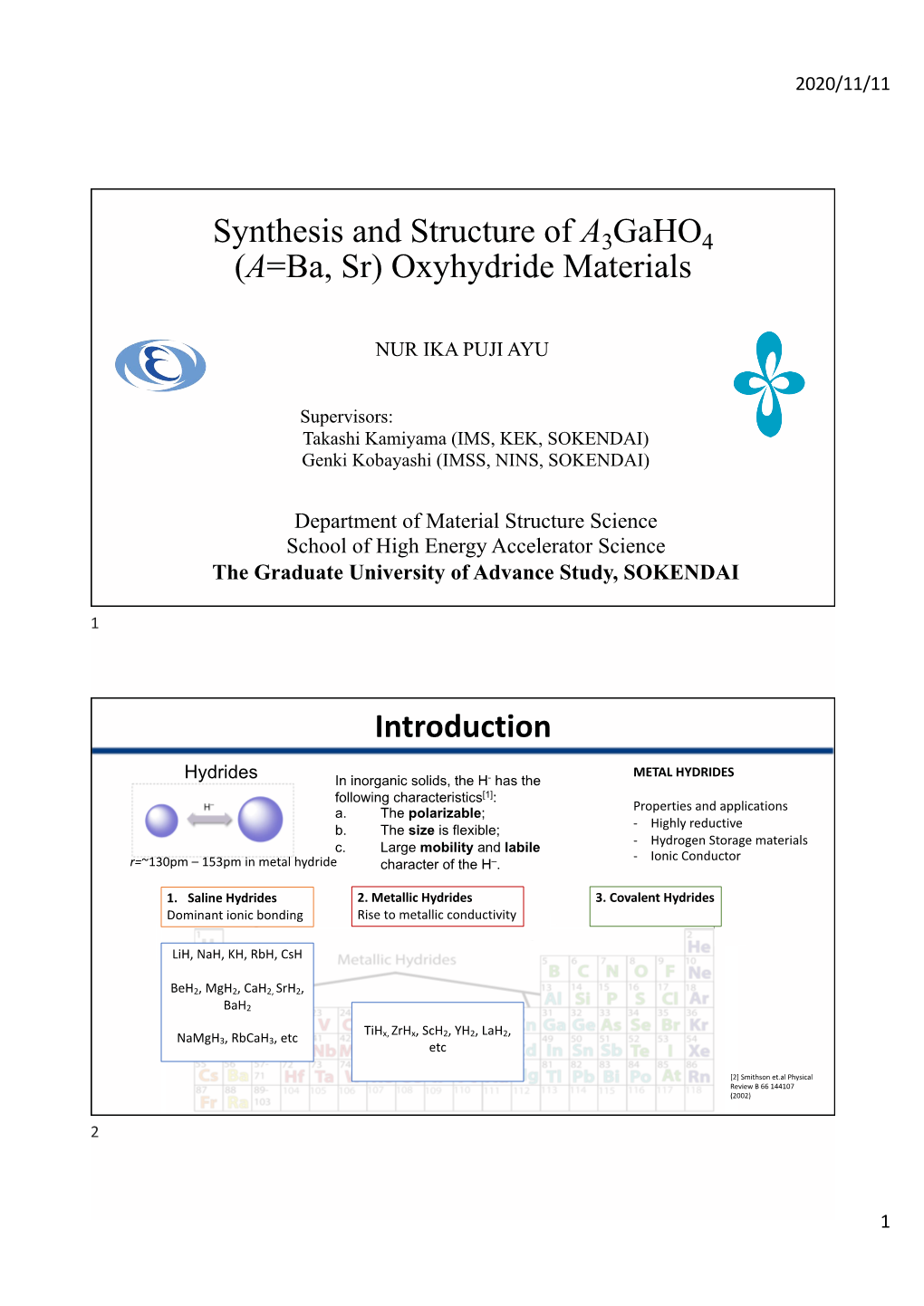 Synthesis and Structure of A3gaho4 (A=Ba, Sr) Oxyhydride Materials