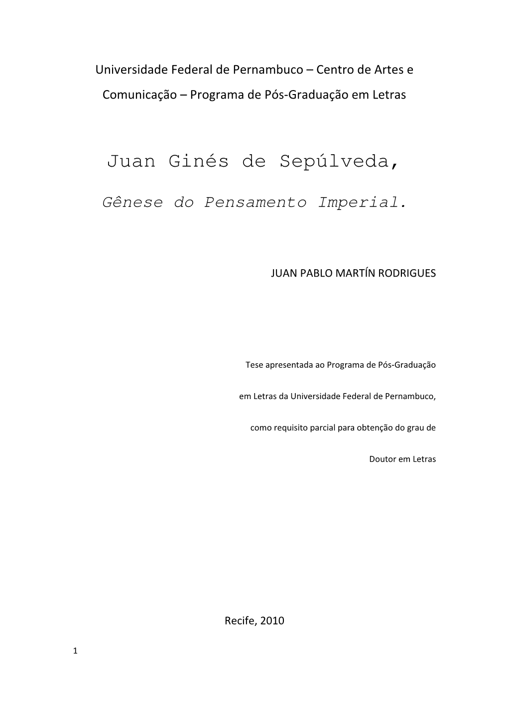 Juan Ginés De Sepúlveda