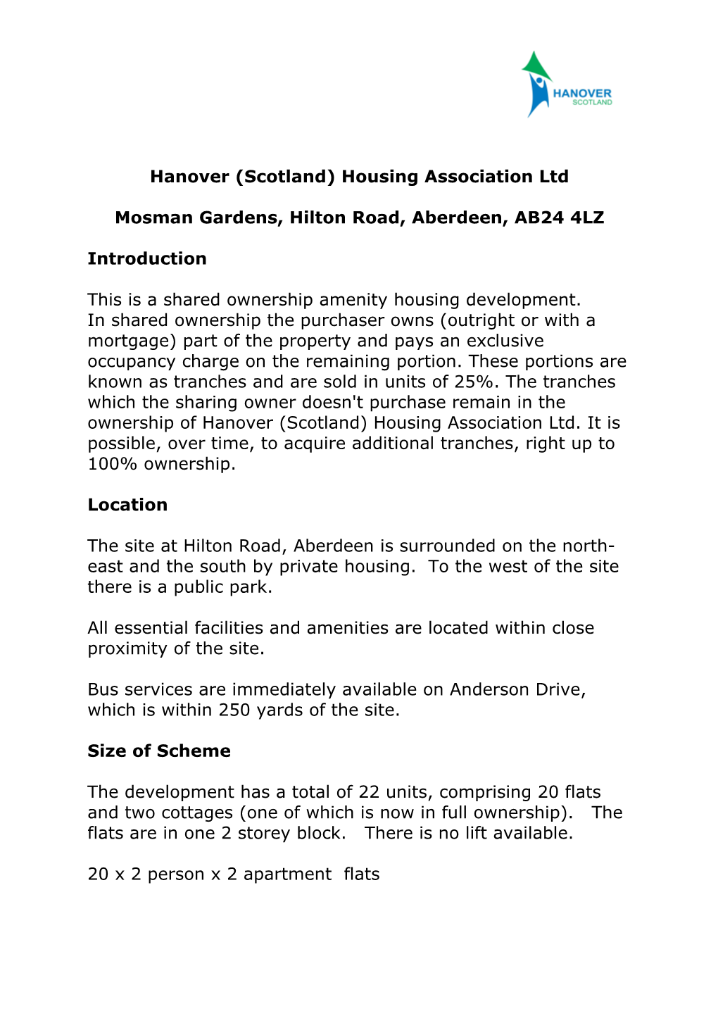 Hanover (Scotland) Housing Association Ltd