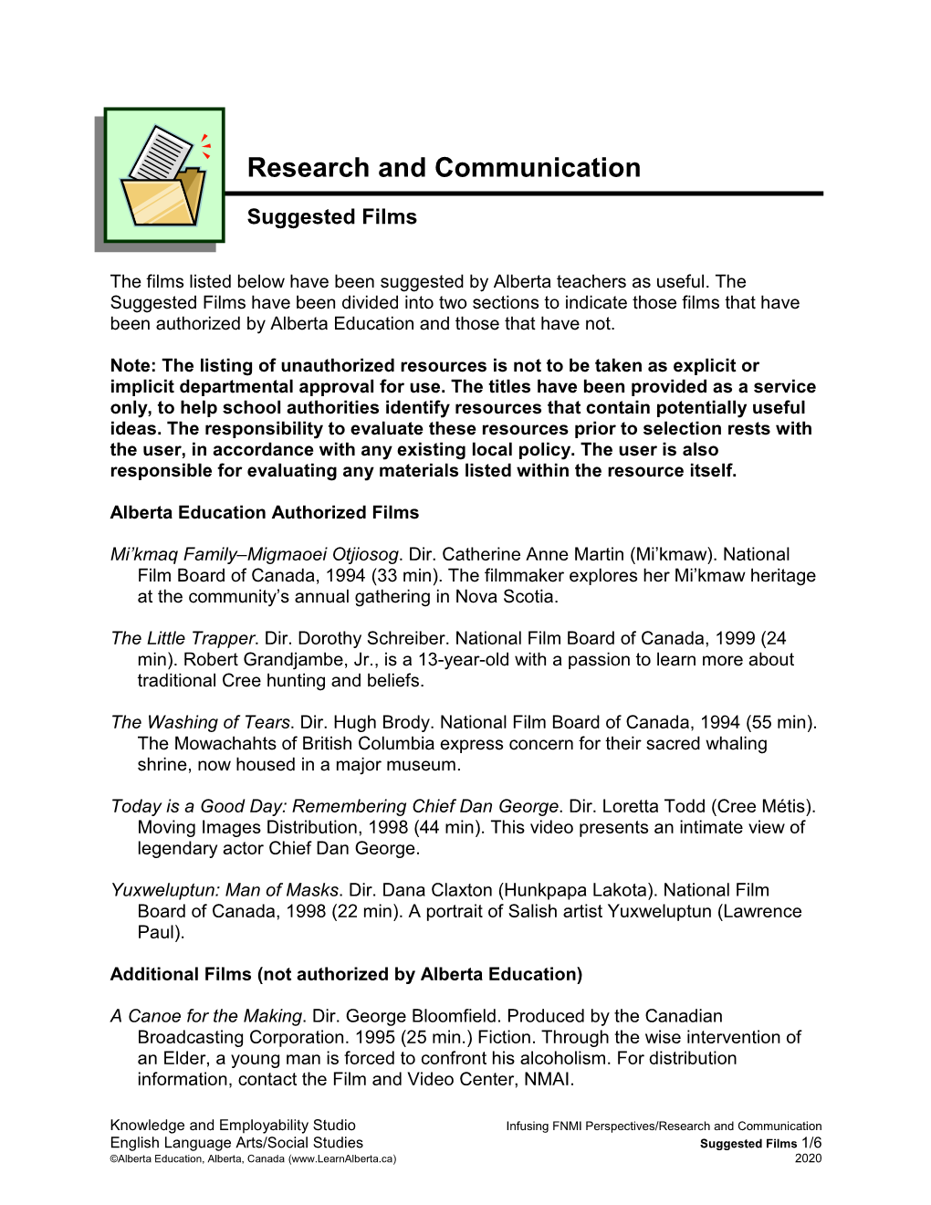 Research and Communication