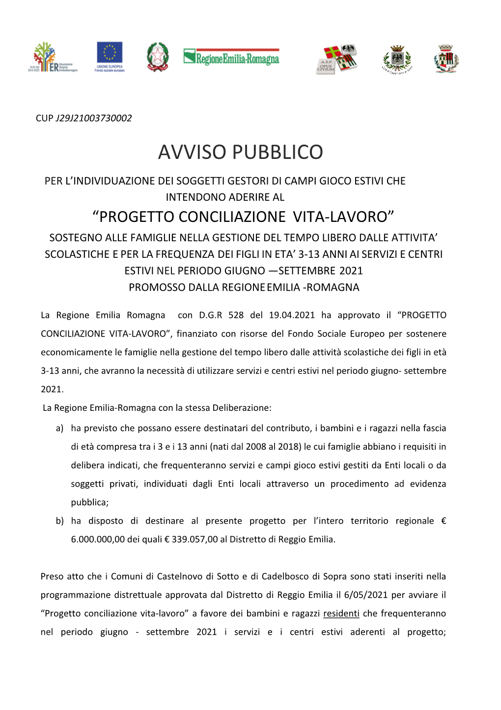 Avviso Pubblico-2021