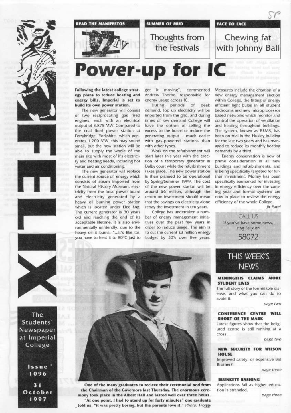 Felix Issue 1074, 1997