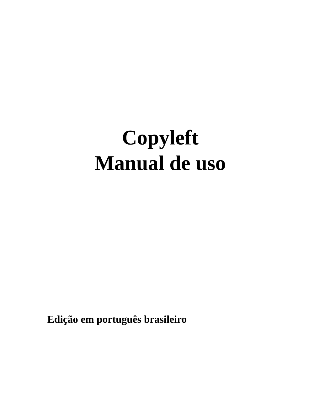 Copyleft Manual De Uso