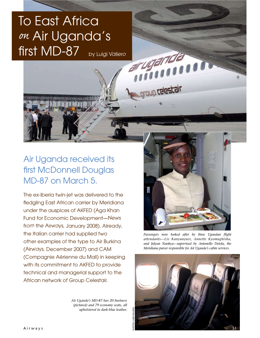 To East Africa on Air Uganda's First MD-87