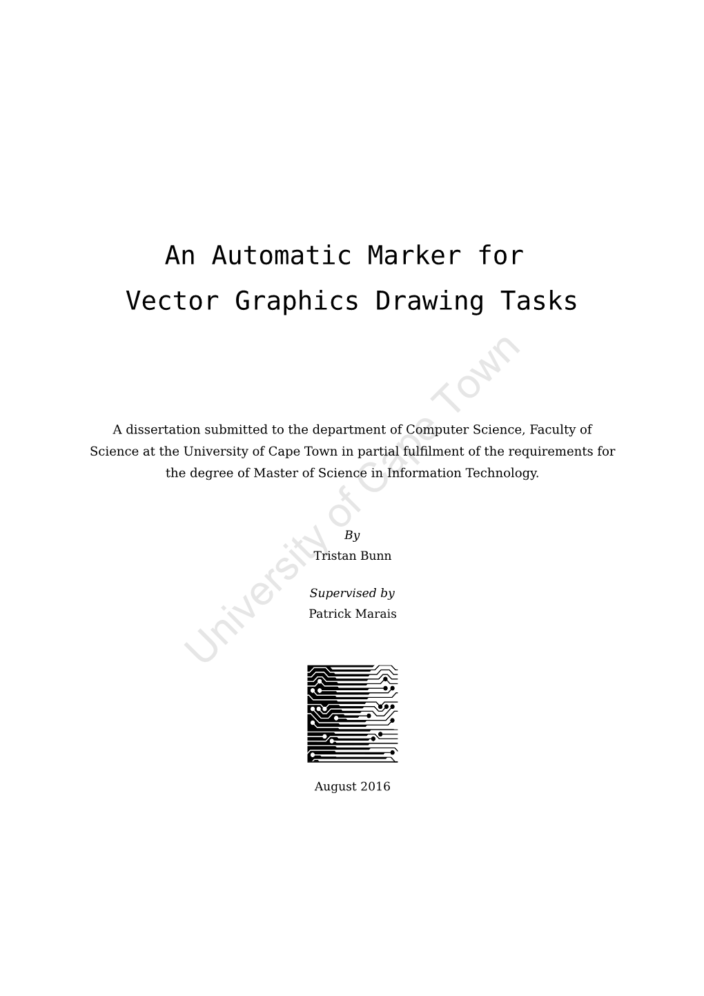 An Automatic Marker for Vector Graphcs Drawing Tasks