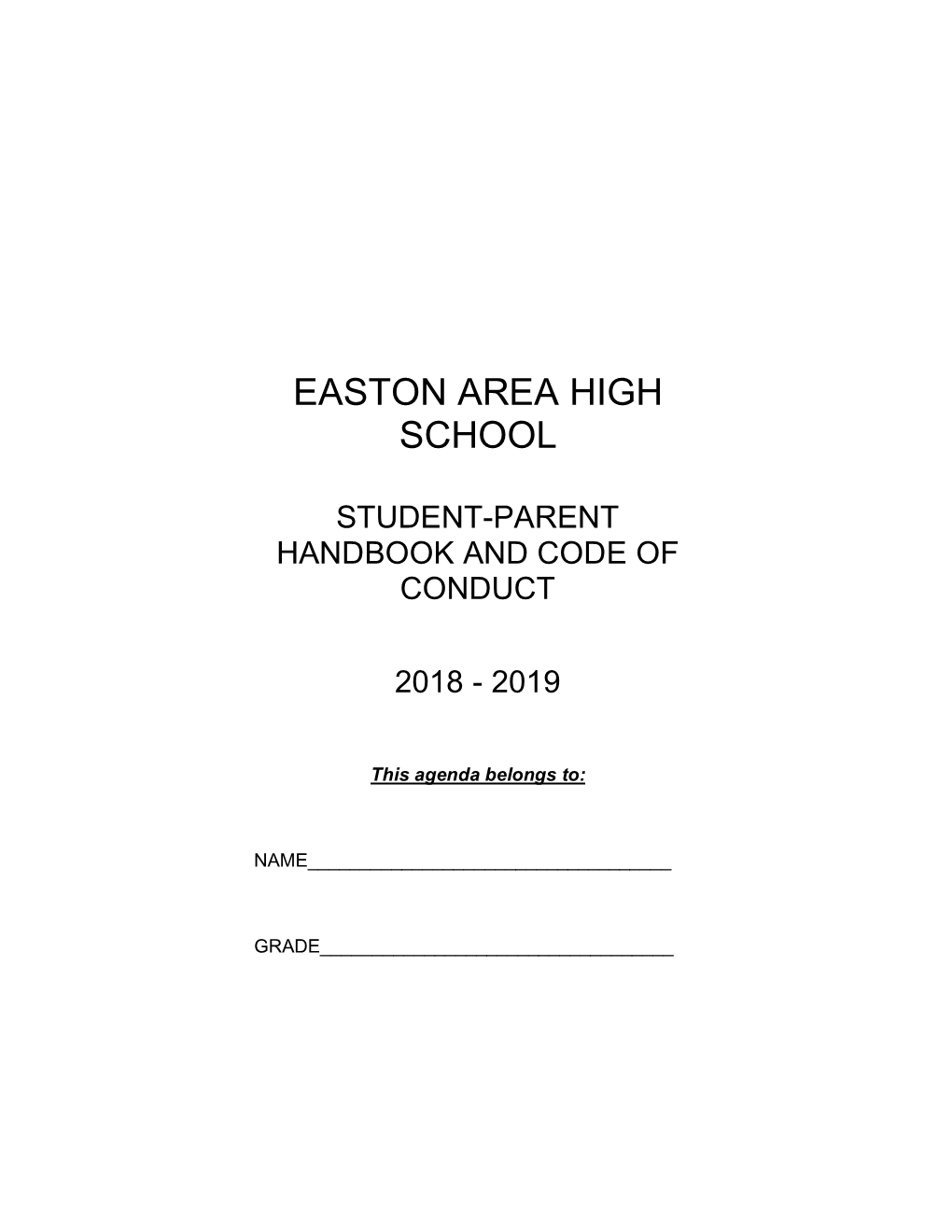 EAHS Student Handbook