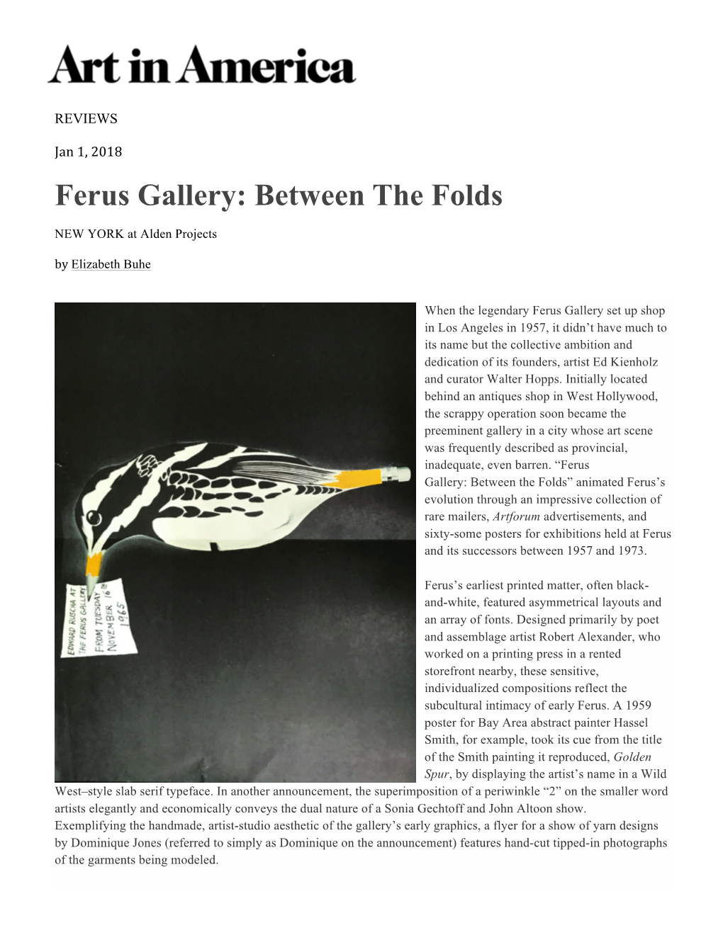 Ferus Gallery: Between the Folds