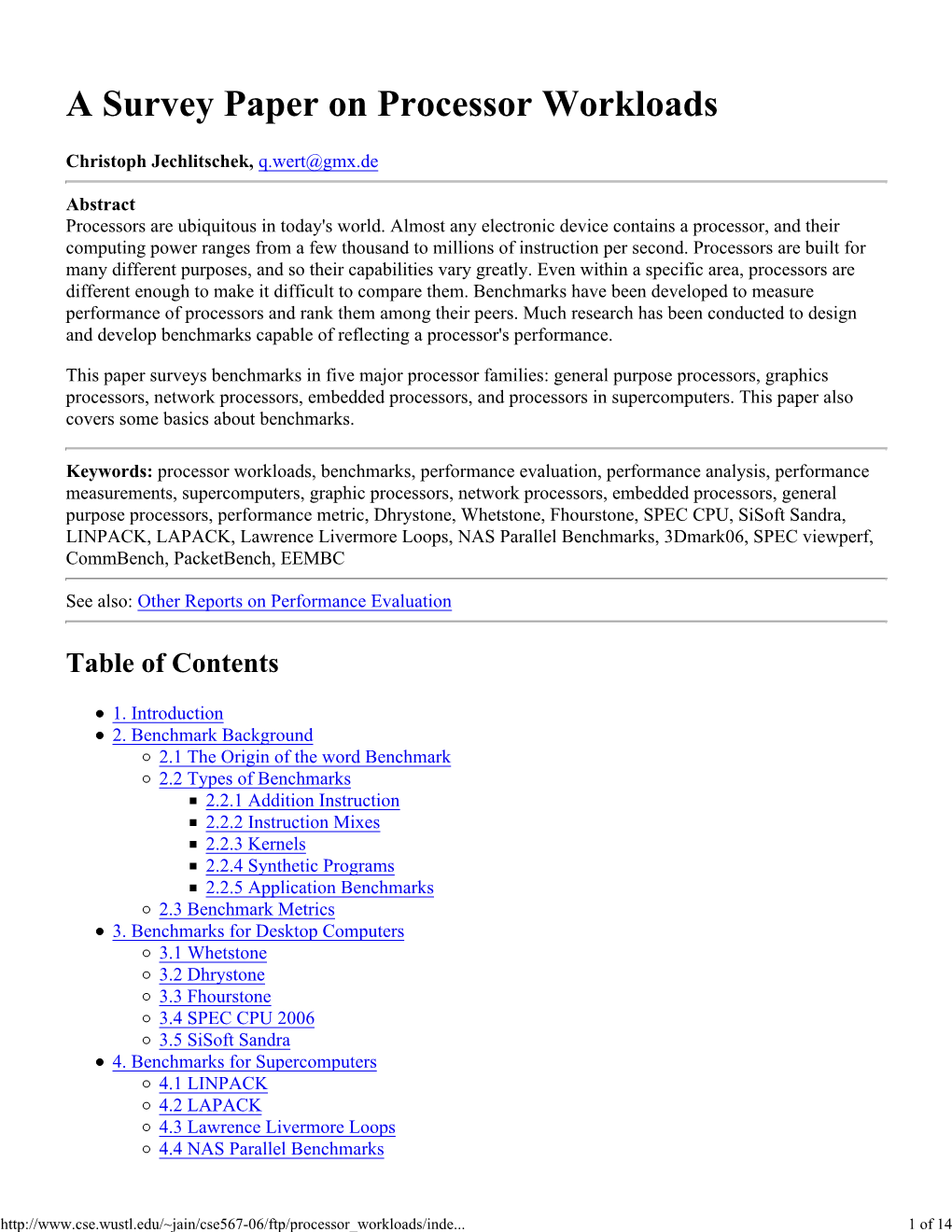 A Survey Paper on Processor Workloads