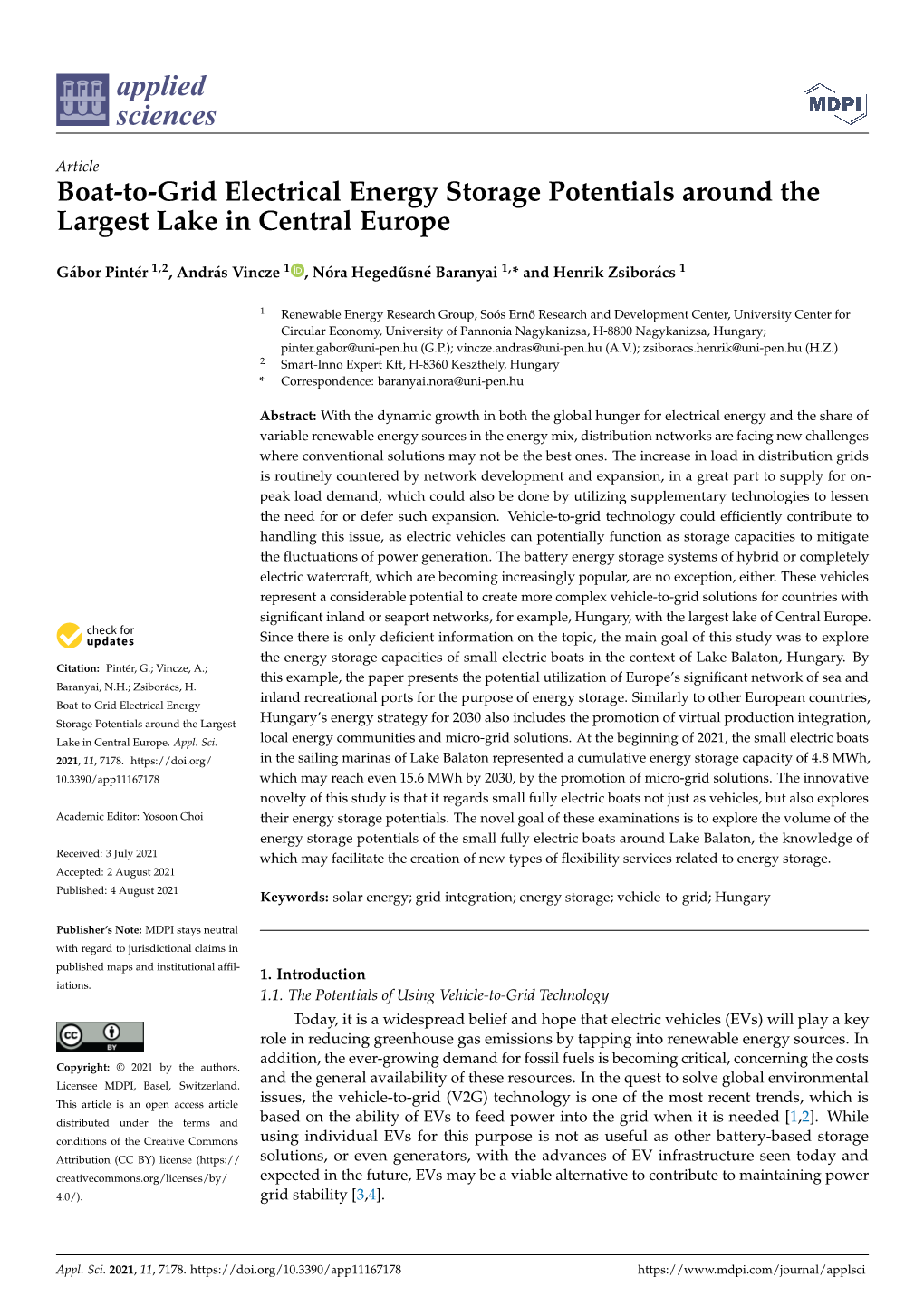 Boat-To-Grid Electrical Energy Storage Potentials Around the Largest Lake in Central Europe