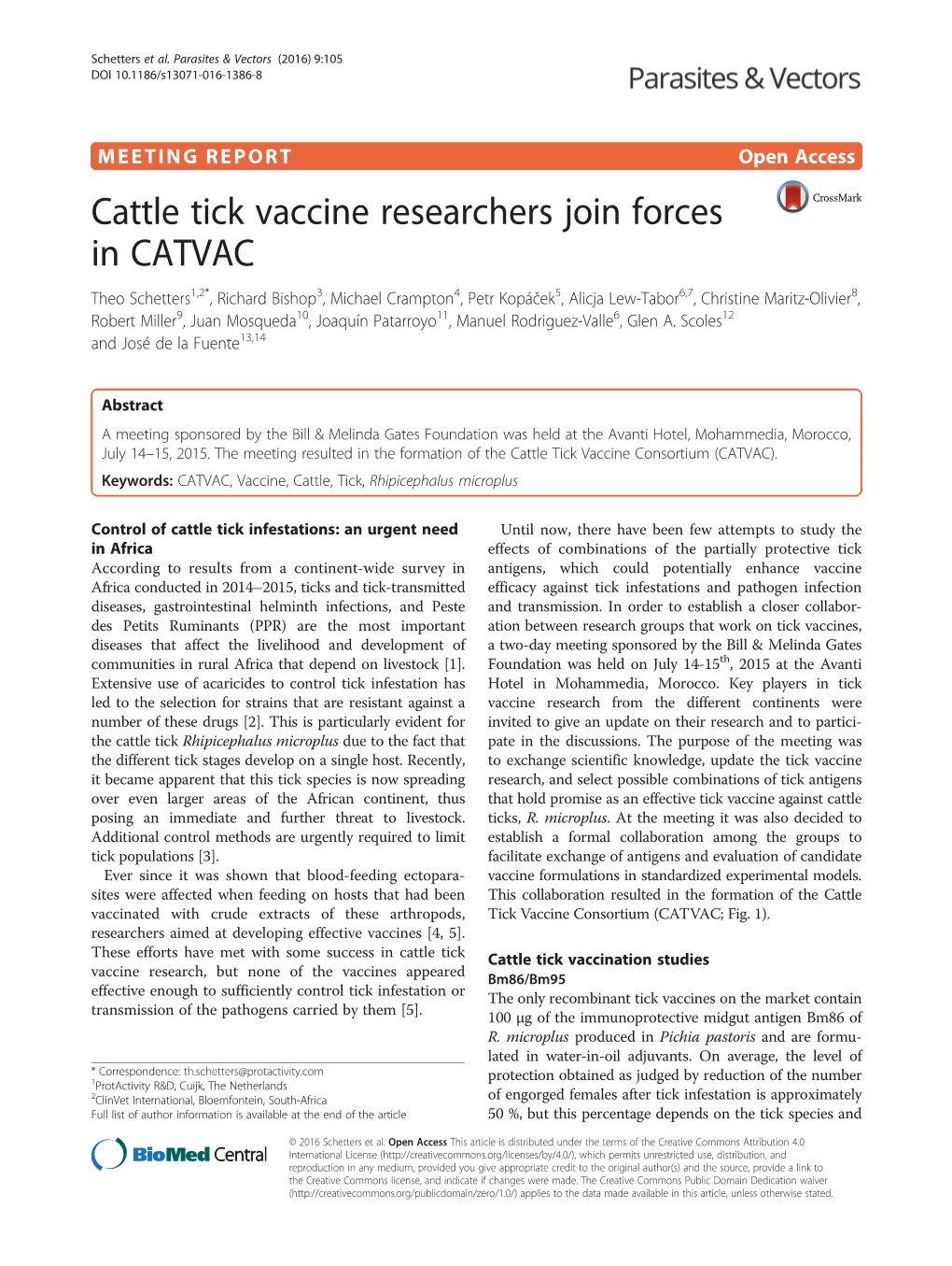 Cattle Tick Vaccine Researchers Join Forces in CATVAC