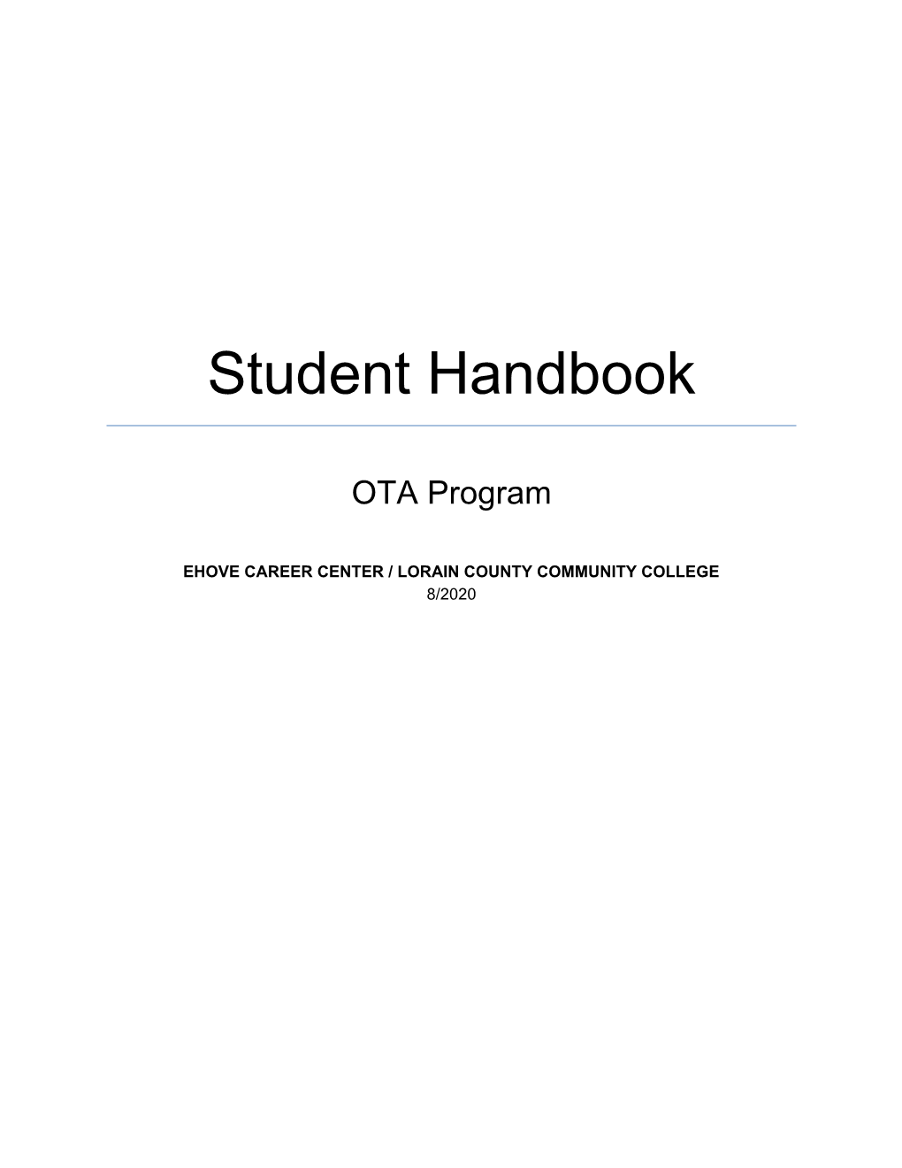 Student Handbook