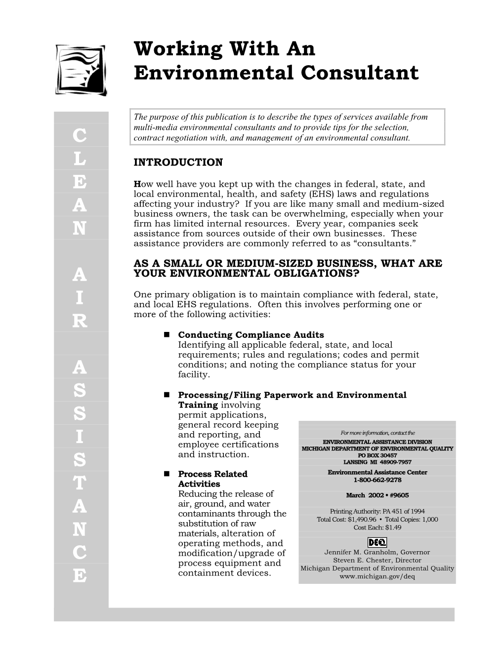 Working with an Environmental Consultant