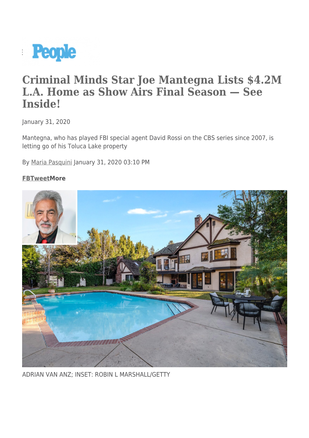 Criminal Minds Star Joe Mantegna Lists $4.2M L.A. Home As Show Airs Final Season — See Inside!