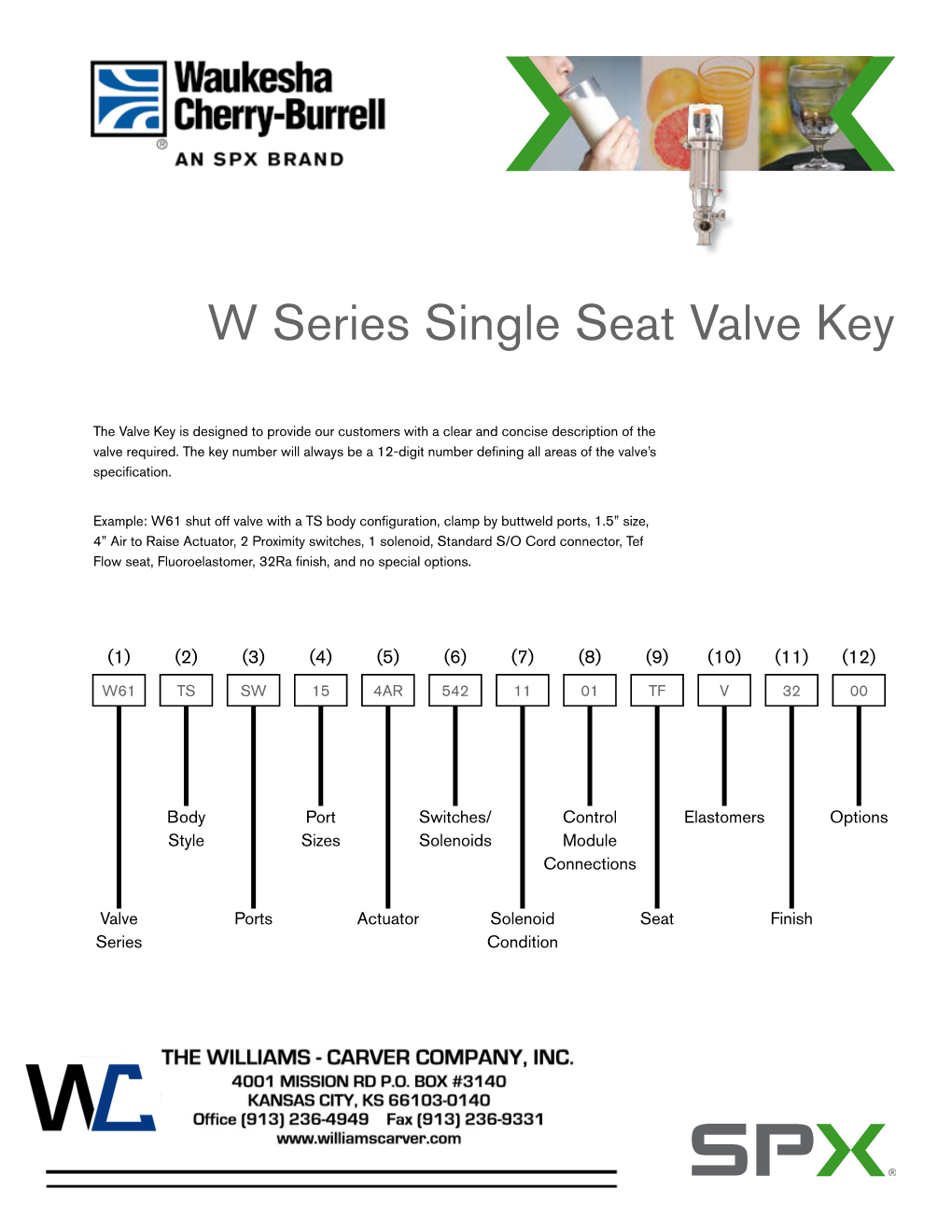 Waukesha W Series Single Seat Valve