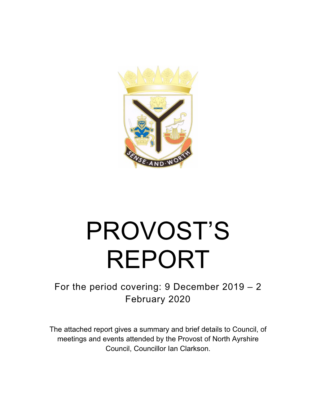 Provost's Report