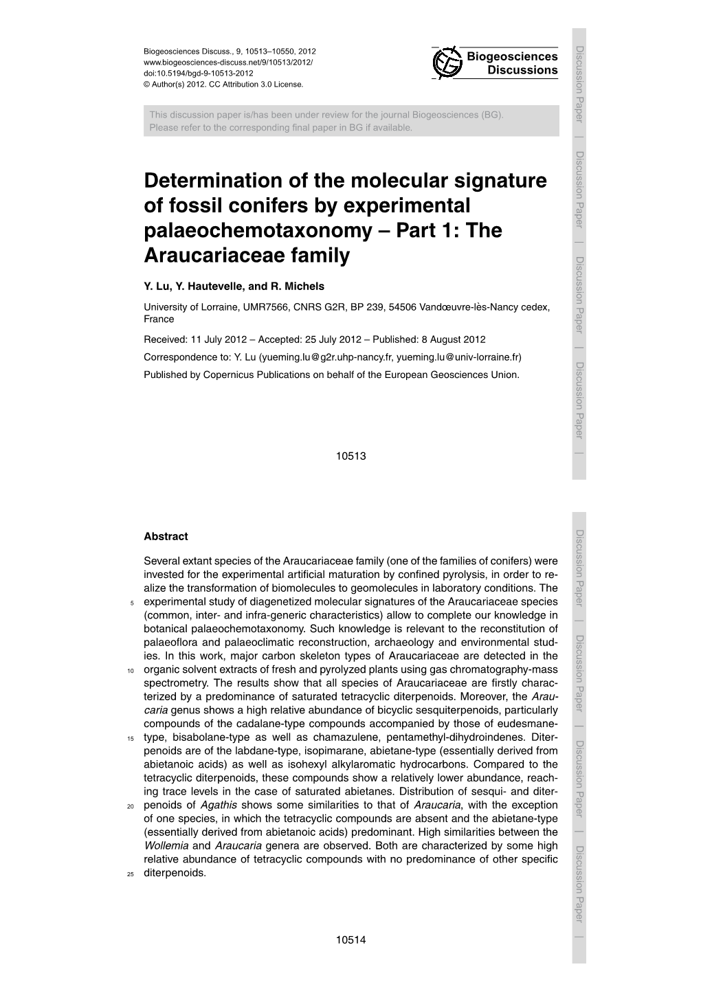 The Araucariaceae Family Y