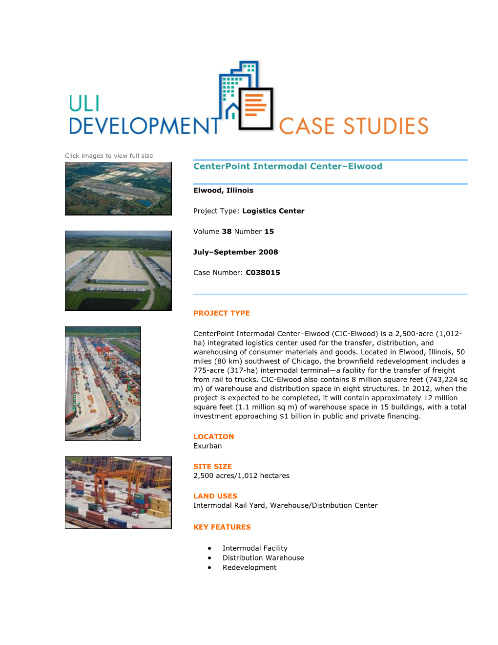 Centerpoint Intermodal Center–Elwood •