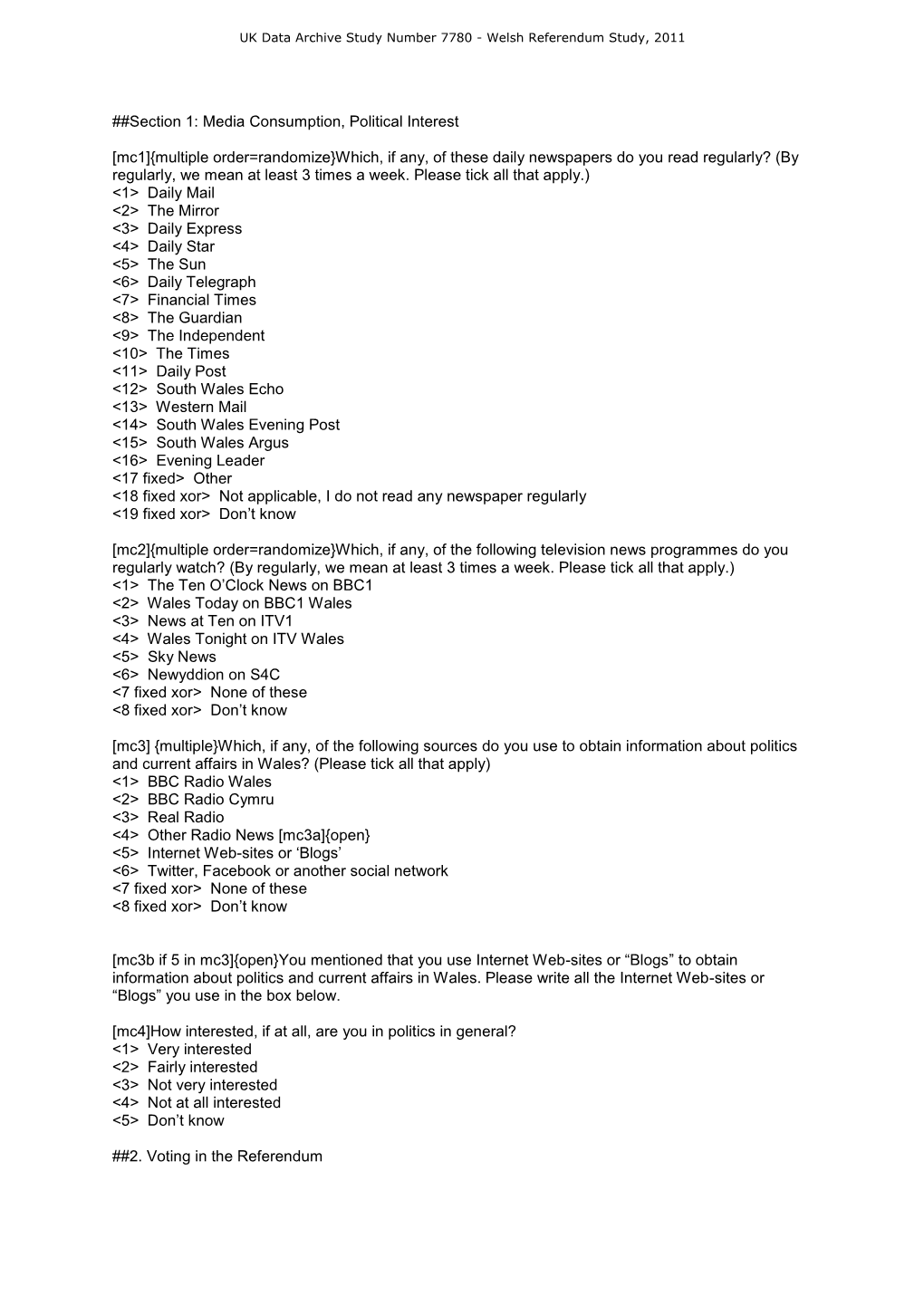 Welsh Referendum Study 2011