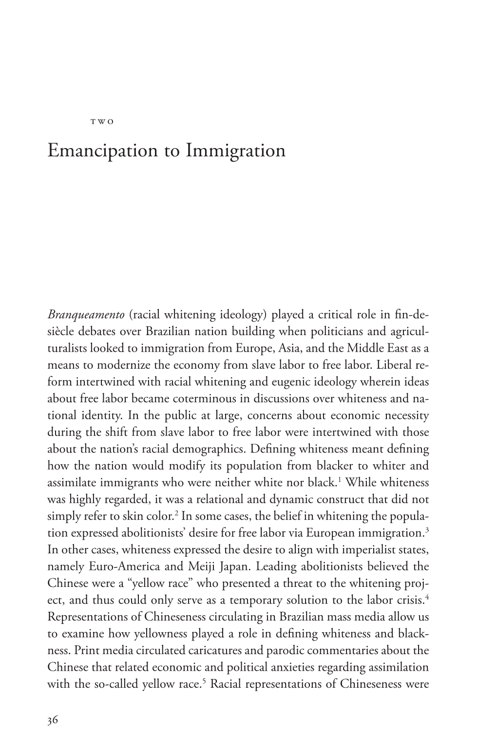 Emancipation to Immigration