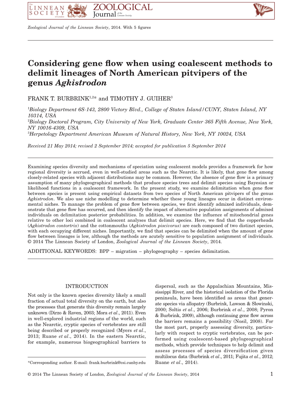 Considering Gene Flow When Using Coalescent Methods to Delimit