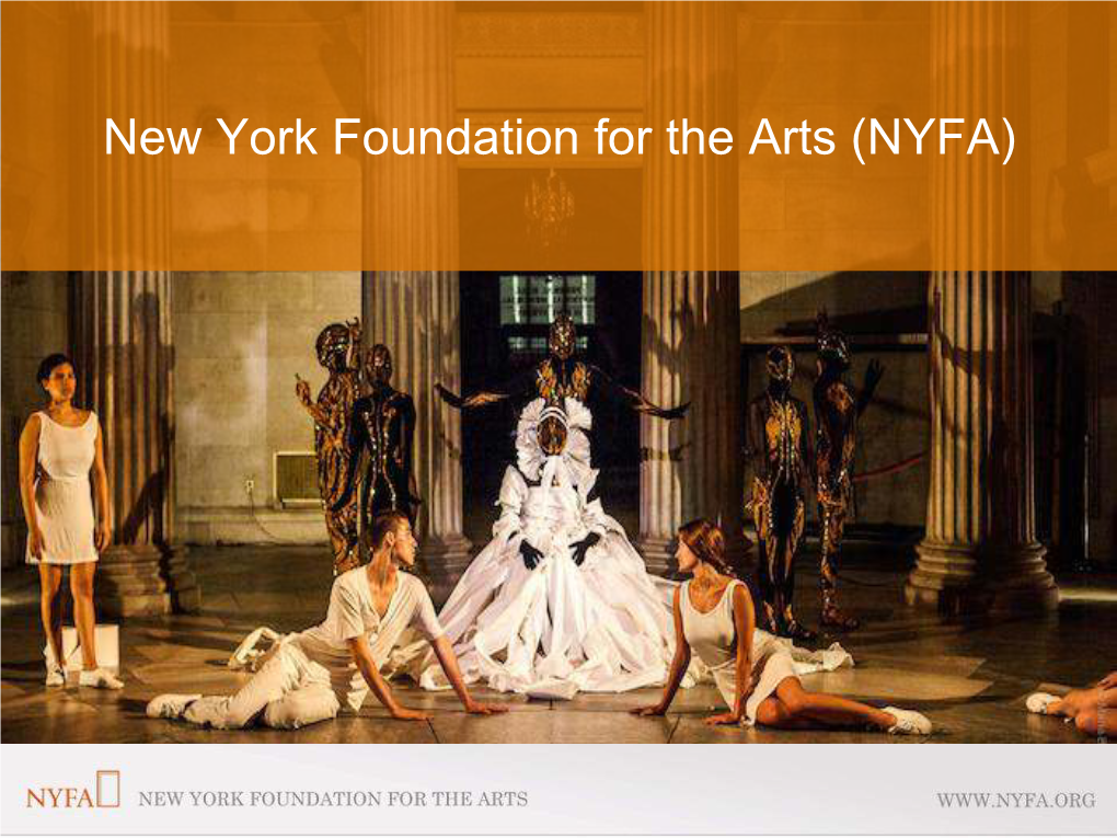New York Foundation for the Arts (NYFA) NYFA Programs