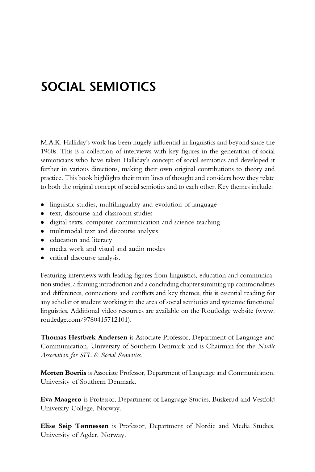 Social Semiotics