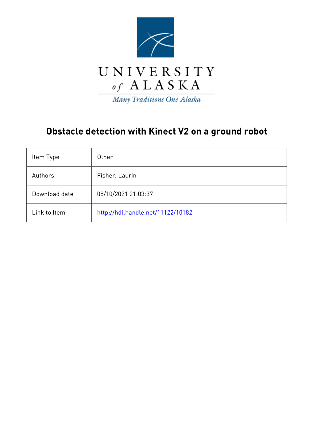 Obstacle Detection with Kinect V2 on a Ground Robot