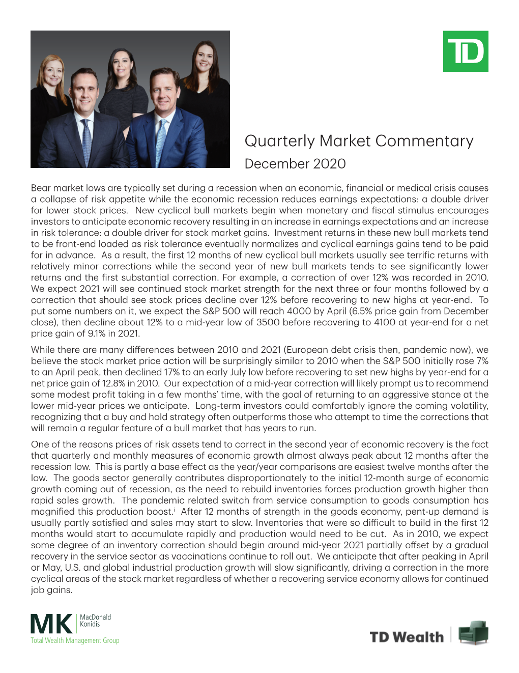 MK Total Wealth Management Group Q4 Commentary