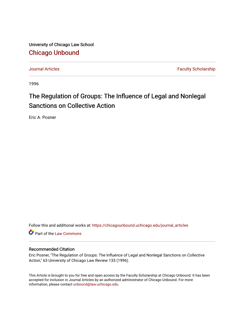 The Influence of Legal and Nonlegal Sanctions on Collective Action