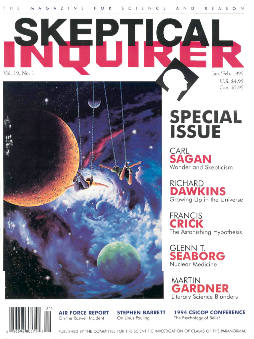 SPECIAL ISSUE CARL SAGAN Wonder and Skepticism