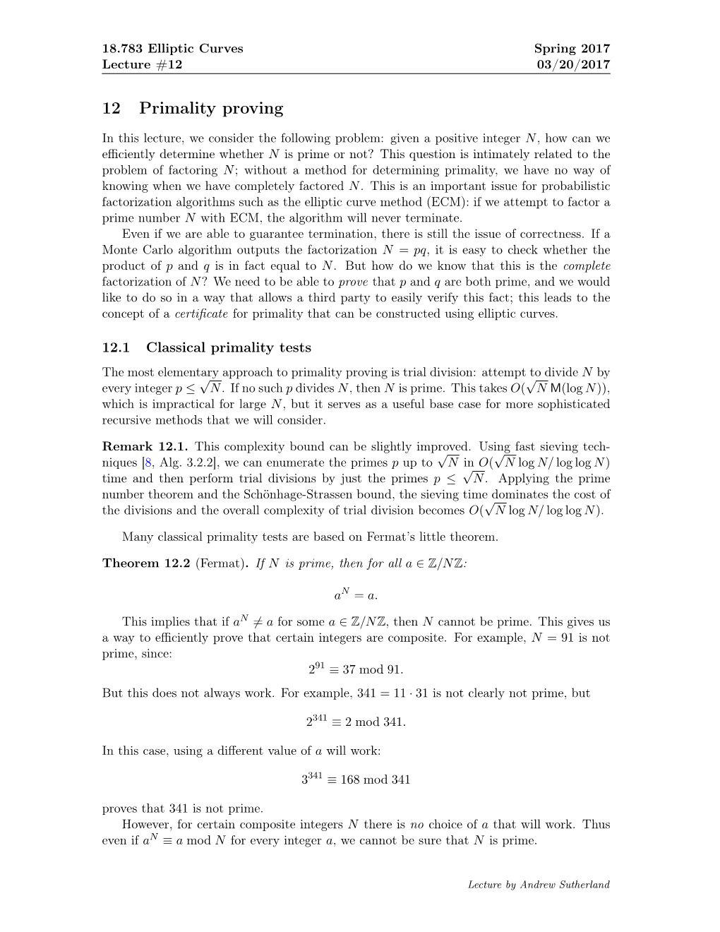 12 Primality Proving