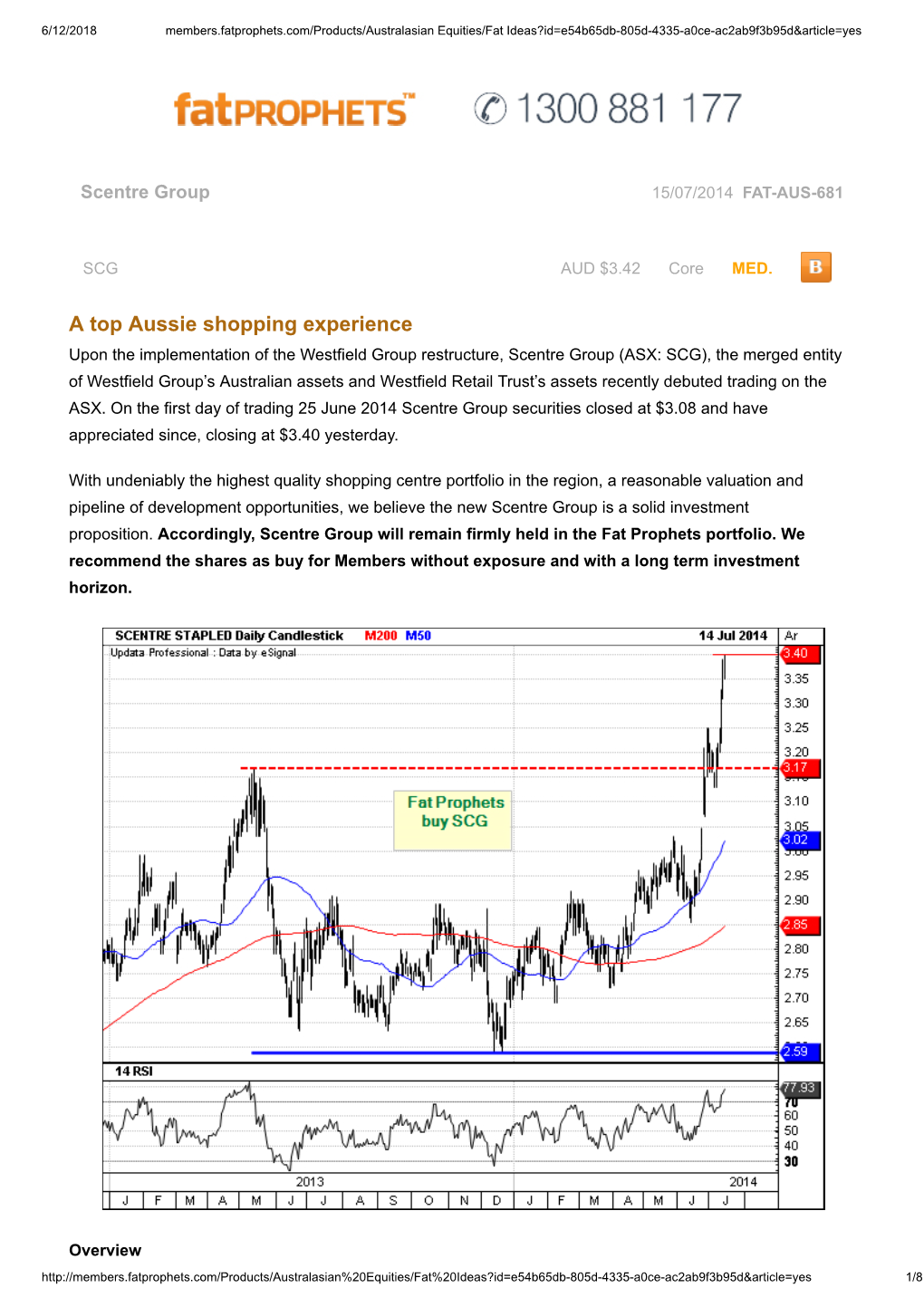 Scentre Group 15/07/2014 FAT-AUS-681