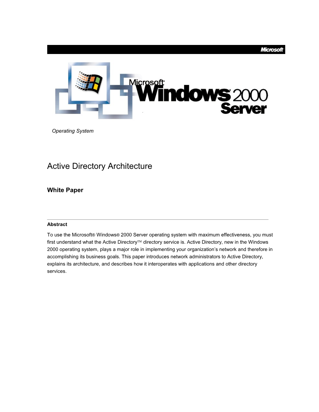 Active Directory Architecture