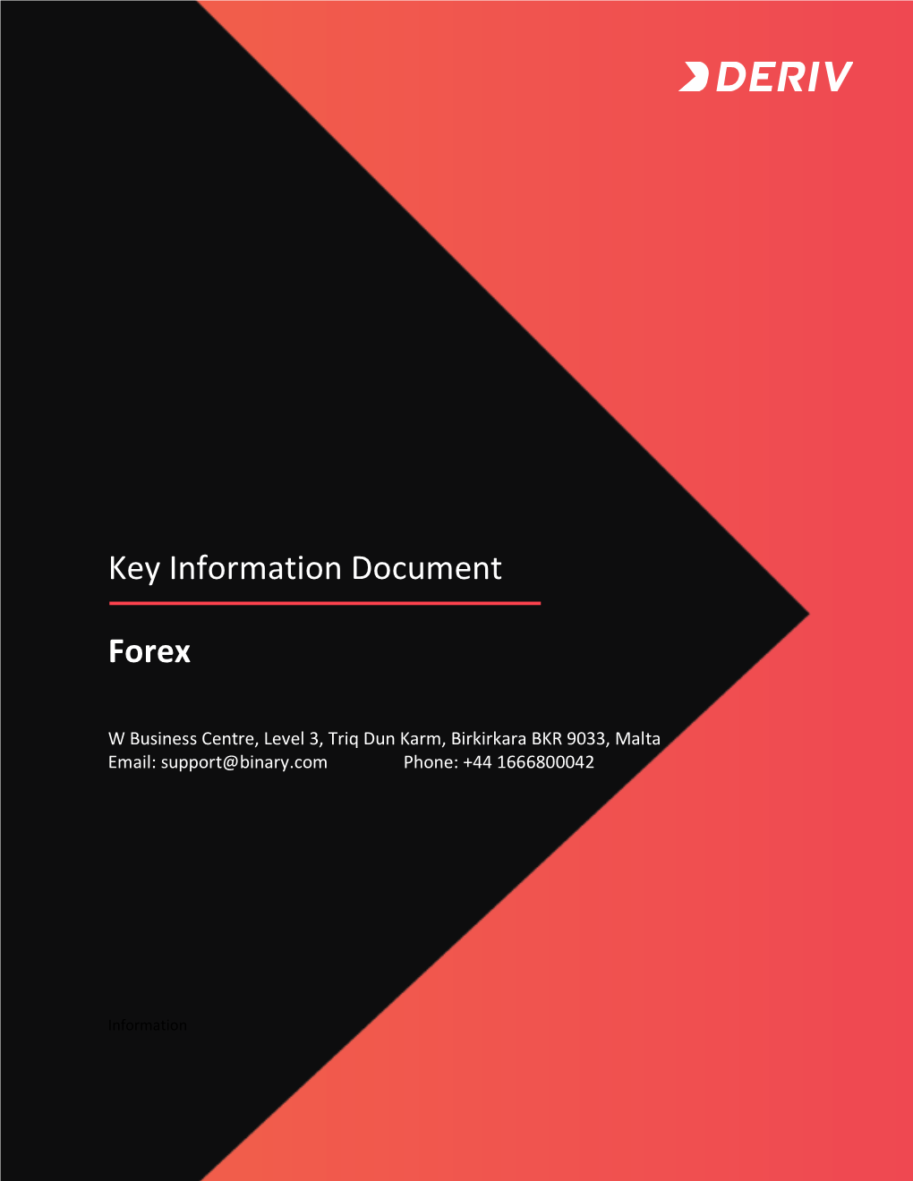 Key Information Document Forex