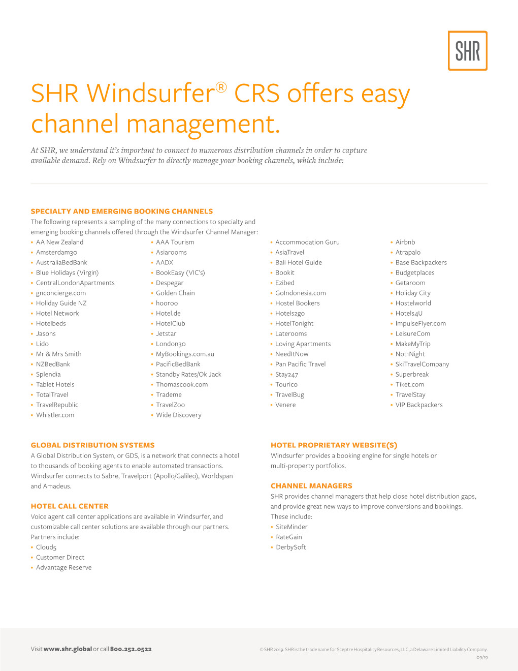 SHR Windsurfer® CRS Offers Easy Channel Management