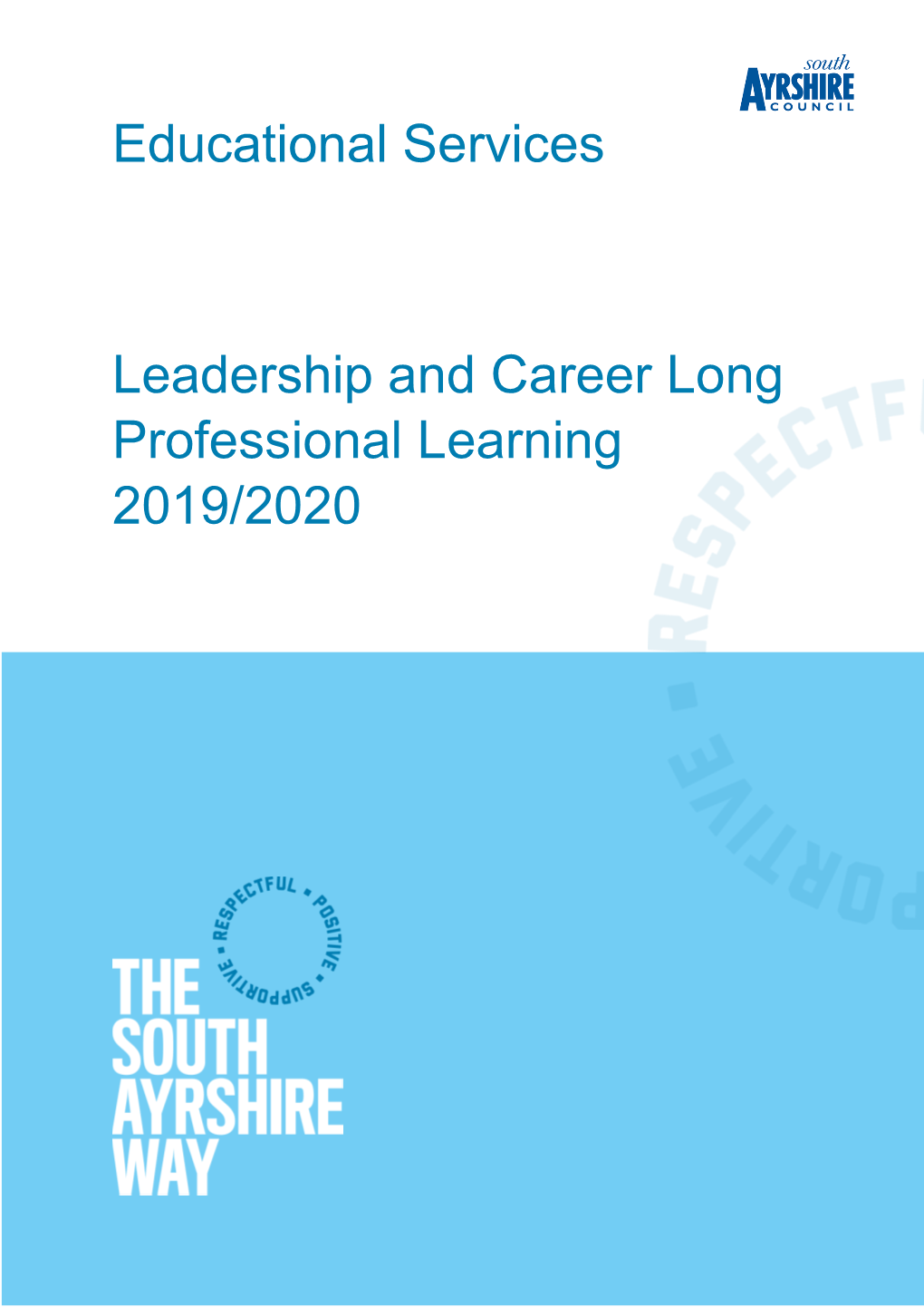 Educational Services Leadership and Career Long Professional Learning