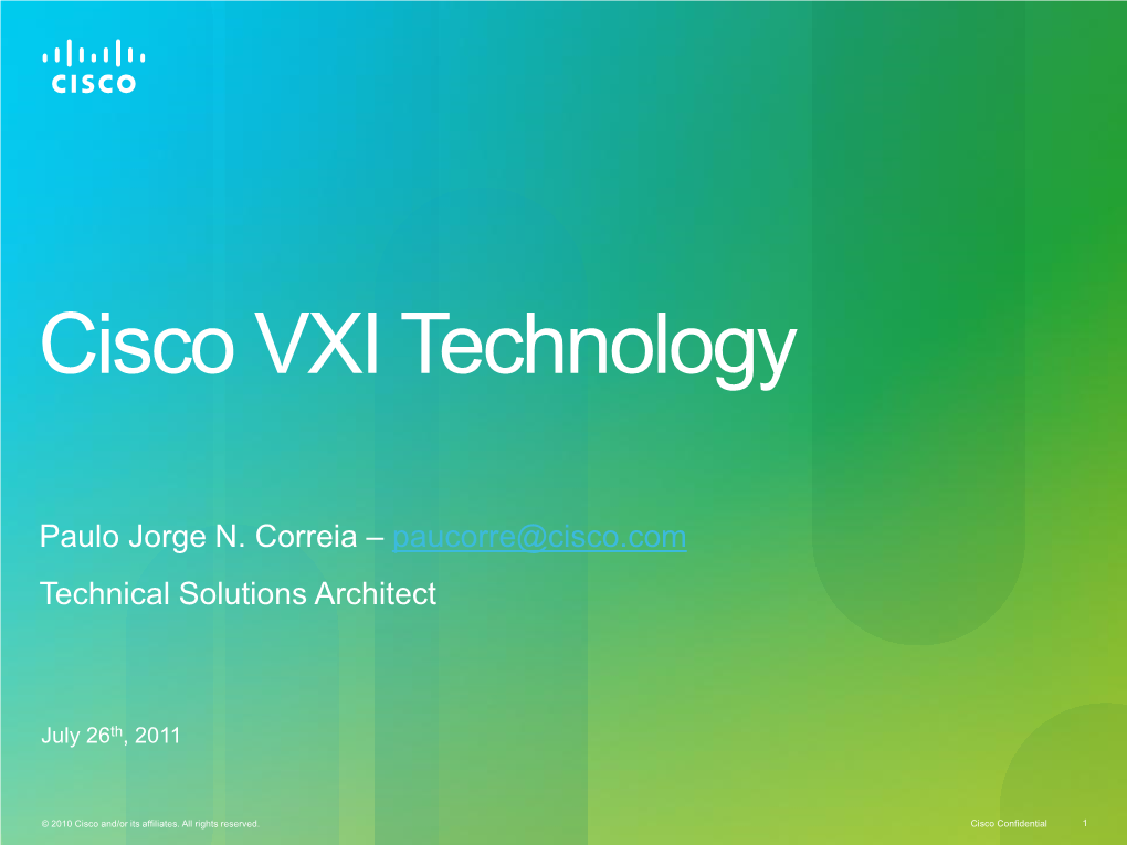 Cisco VXI Technology