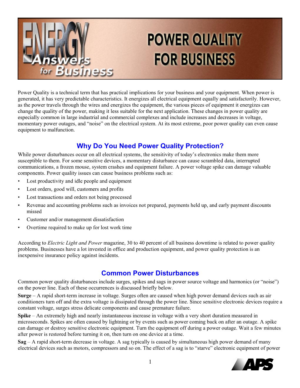 Why Do You Need Power Quality Protection? Common Power