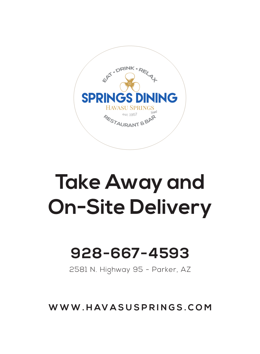Take Away and On-Site Delivery