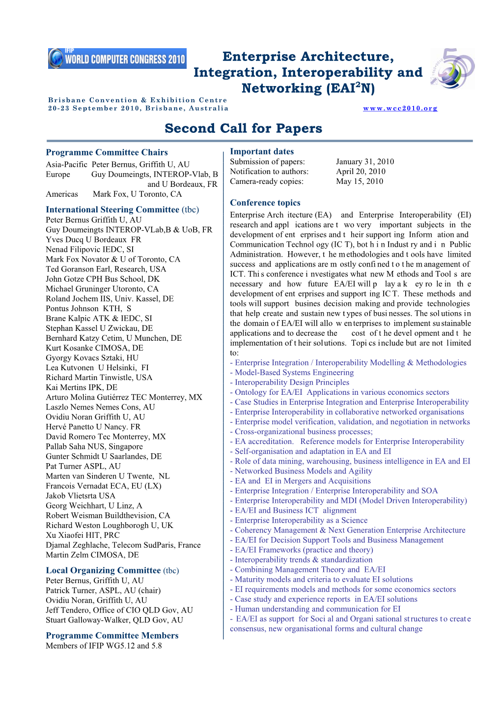 Enterprise Architecture, Integration, Interoperability and Networking