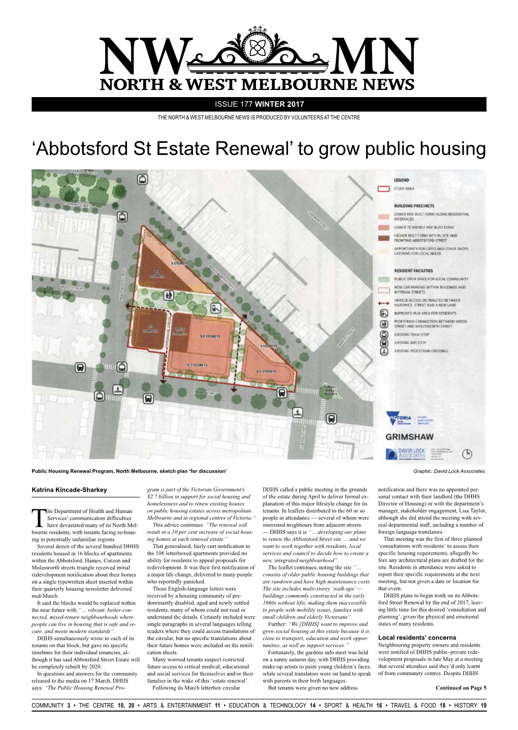 North Melbourne, Sketch Plan ‘For Discussion’ Graphic: David Lock Associates