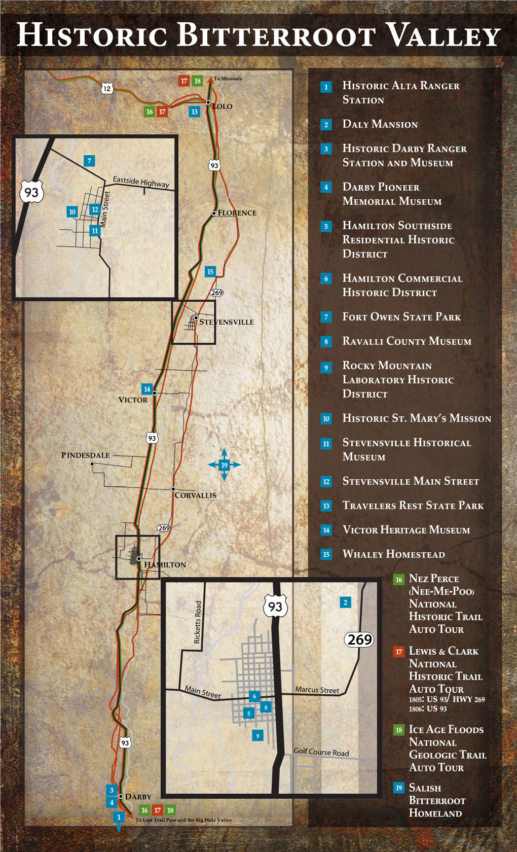 Historic Bitterroot Valley Map & Guide