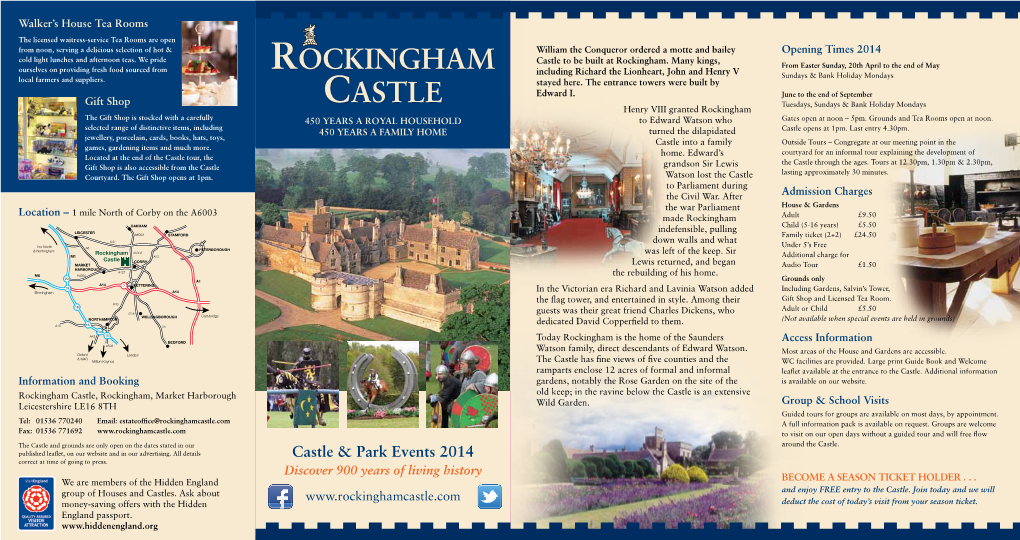 Rockingham Castle, Rockingham, Market Harborough Group & School Visits Leicestershire LE16 8TH Wild Garden