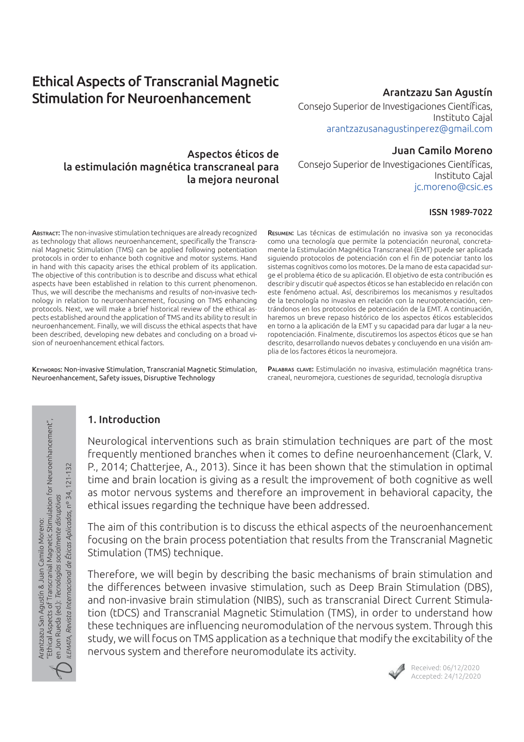 Ethical Aspects of Transcranial Magnetic Stimulation for Neuroenhancement