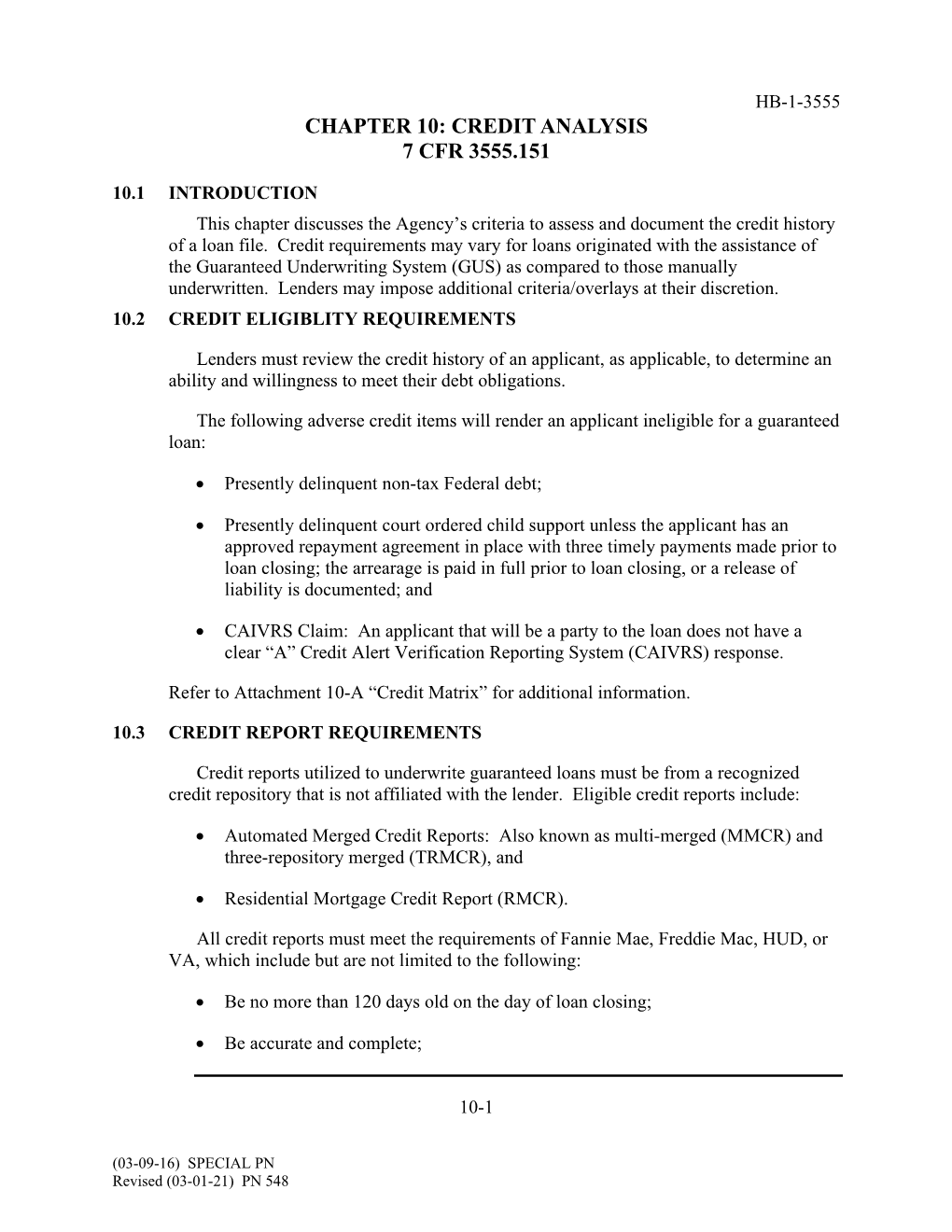 HB-1-3555, Chapter 10