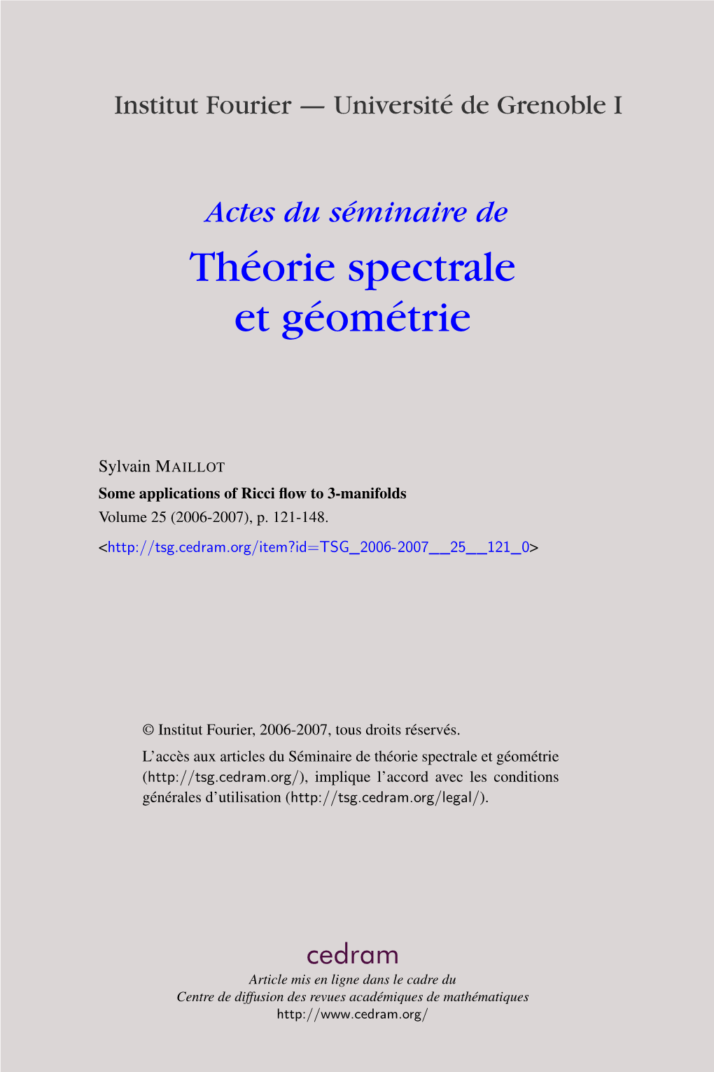 Some Applications of Ricci Flow to 3-Manifolds